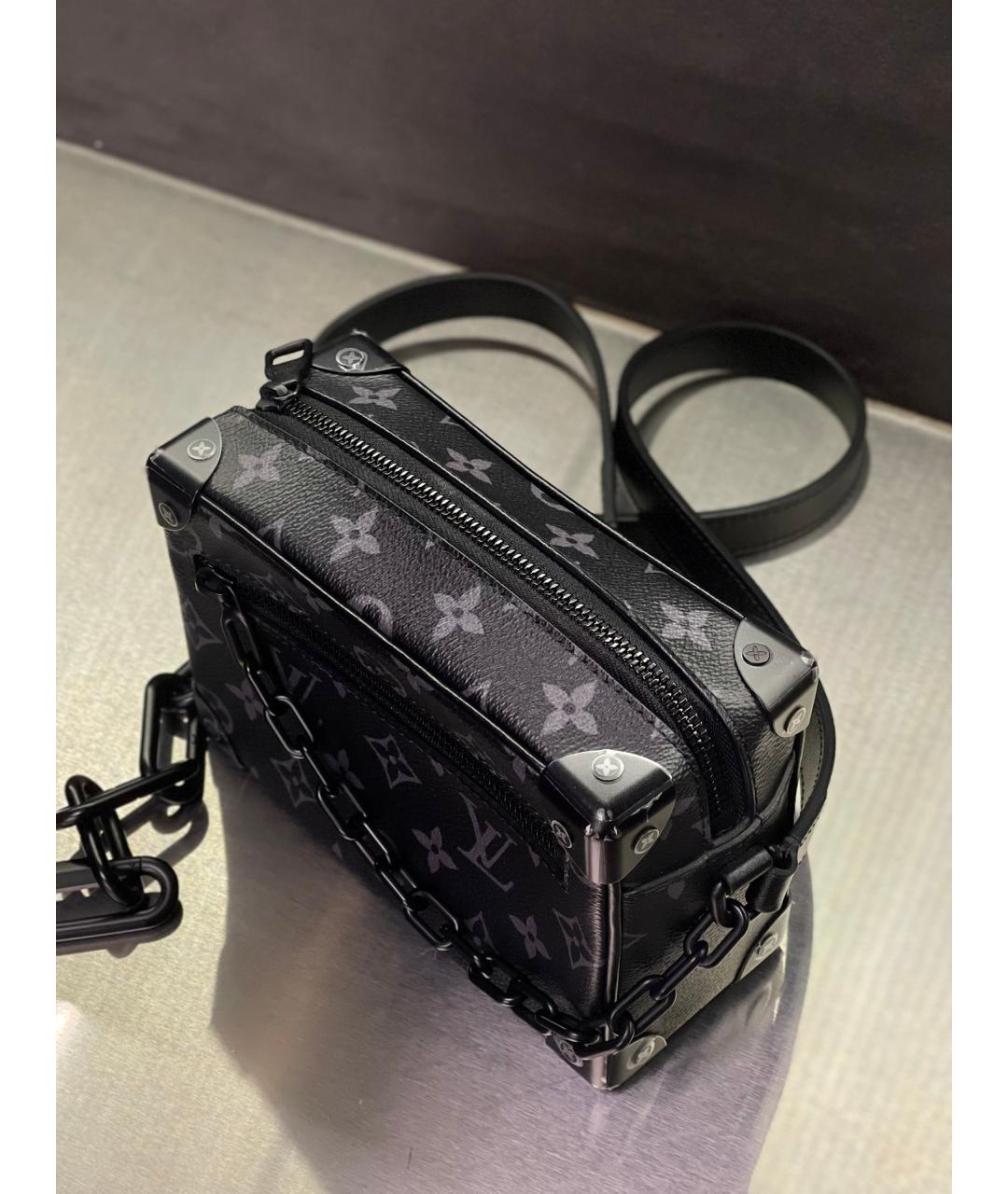 LOUIS VUITTON Черная сумка на плечо из искусственной кожи, фото 4