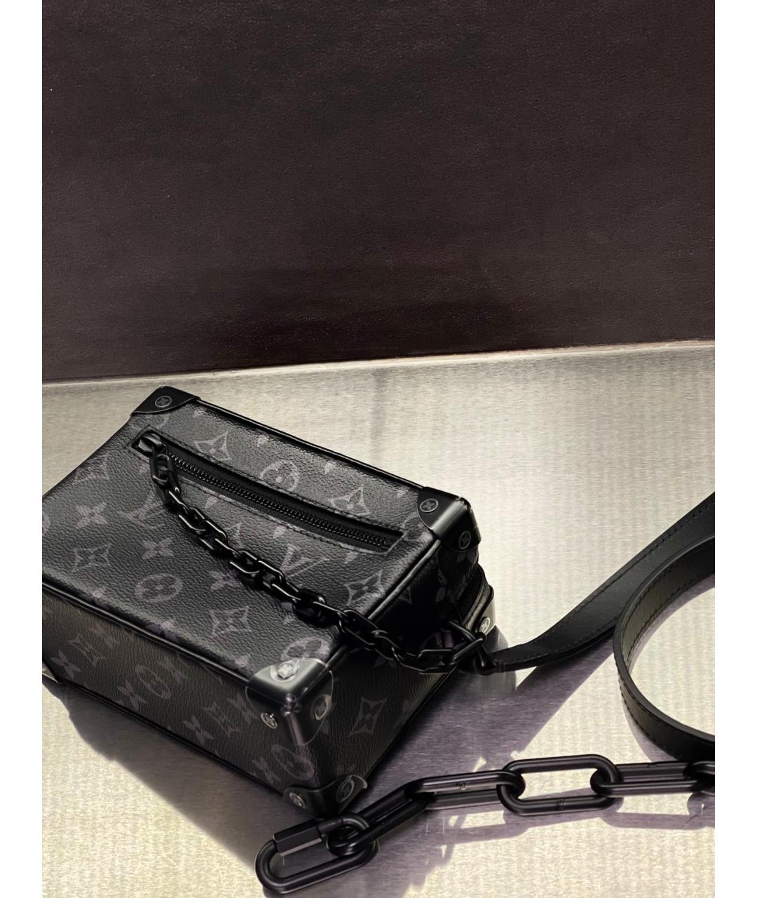 LOUIS VUITTON Черная сумка на плечо из искусственной кожи, фото 5
