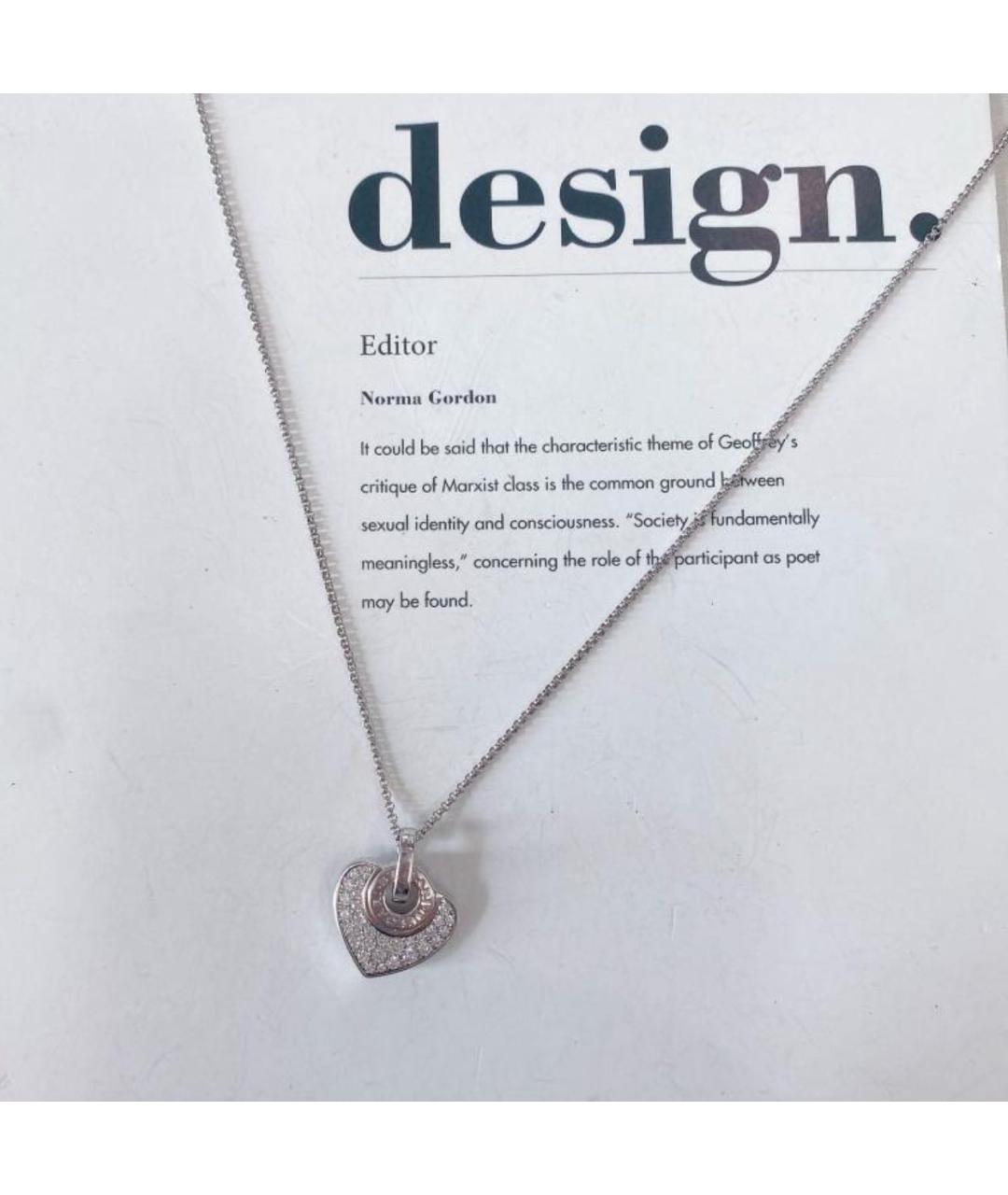 BVLGARI Серебряная подвеска из белого золота, фото 4