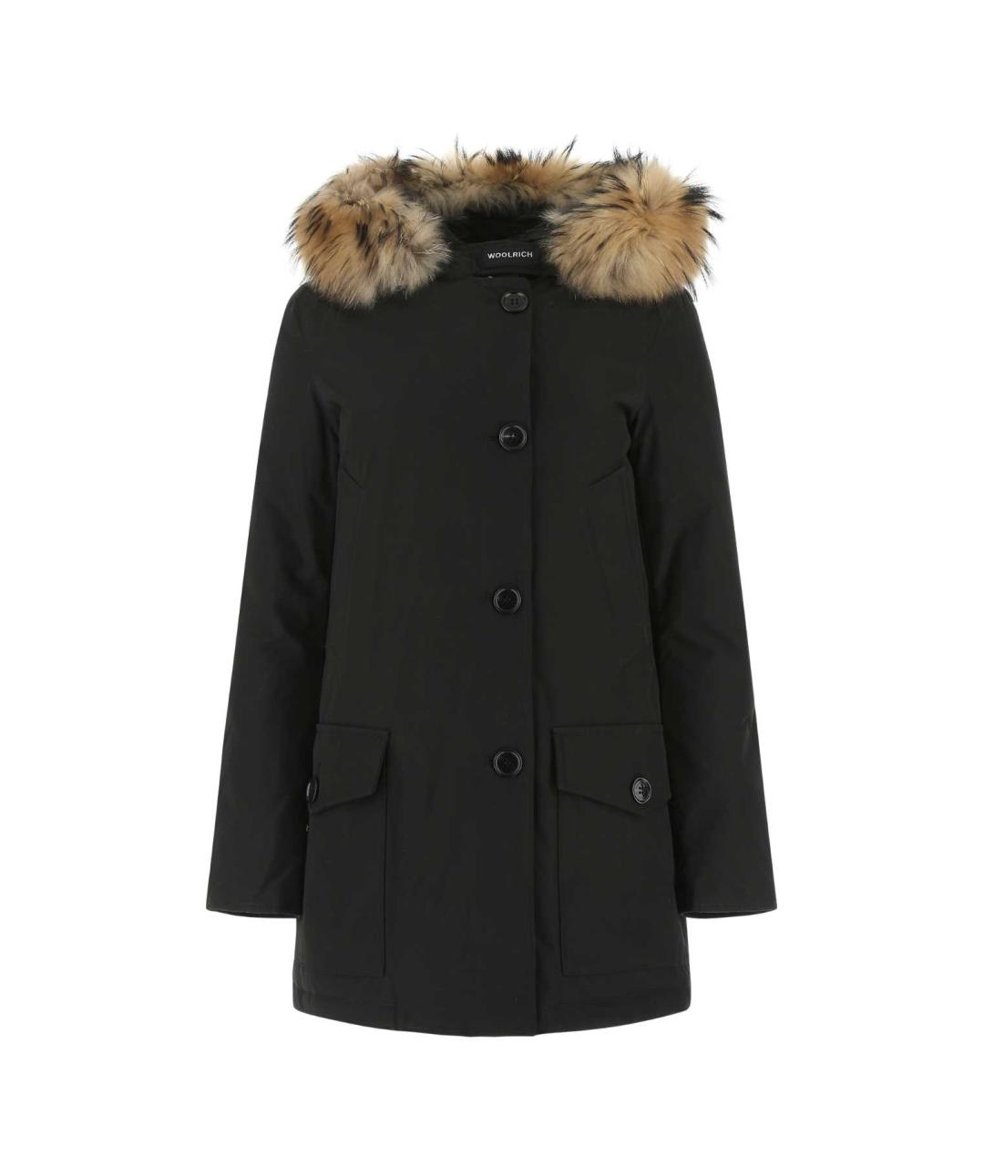 WOOLRICH Черная хлопко-эластановая парка, фото 1