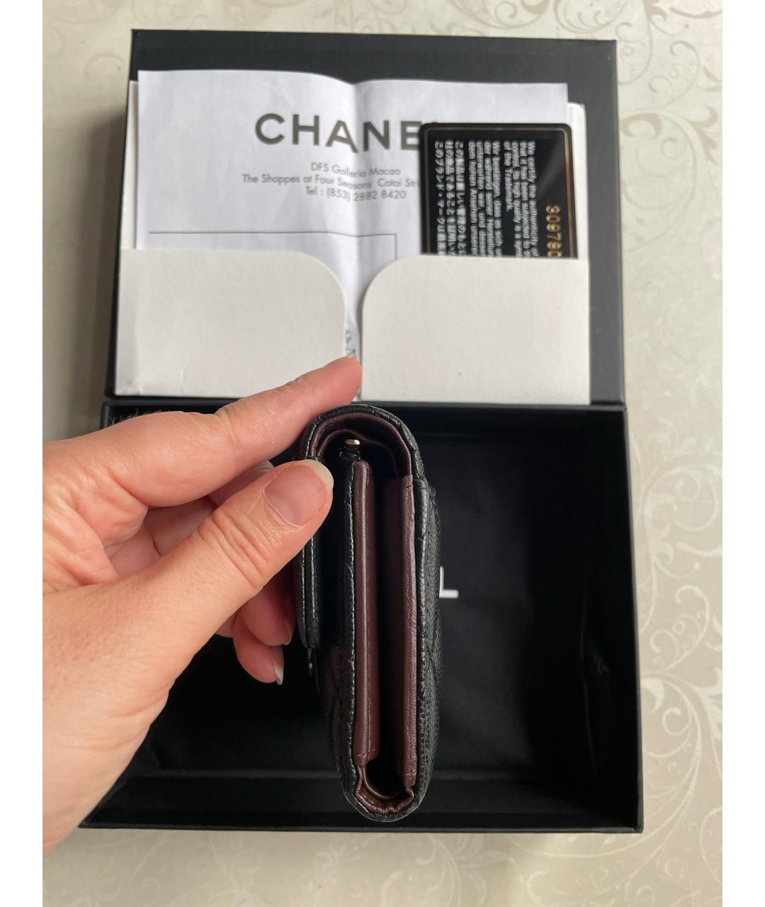 CHANEL Черный кошелек, фото 4