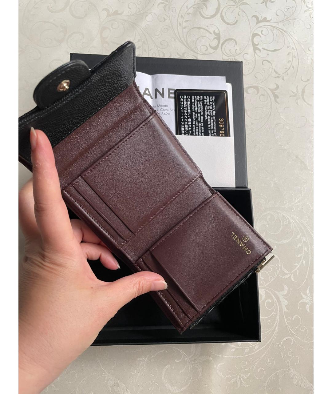 CHANEL Черный кошелек, фото 6