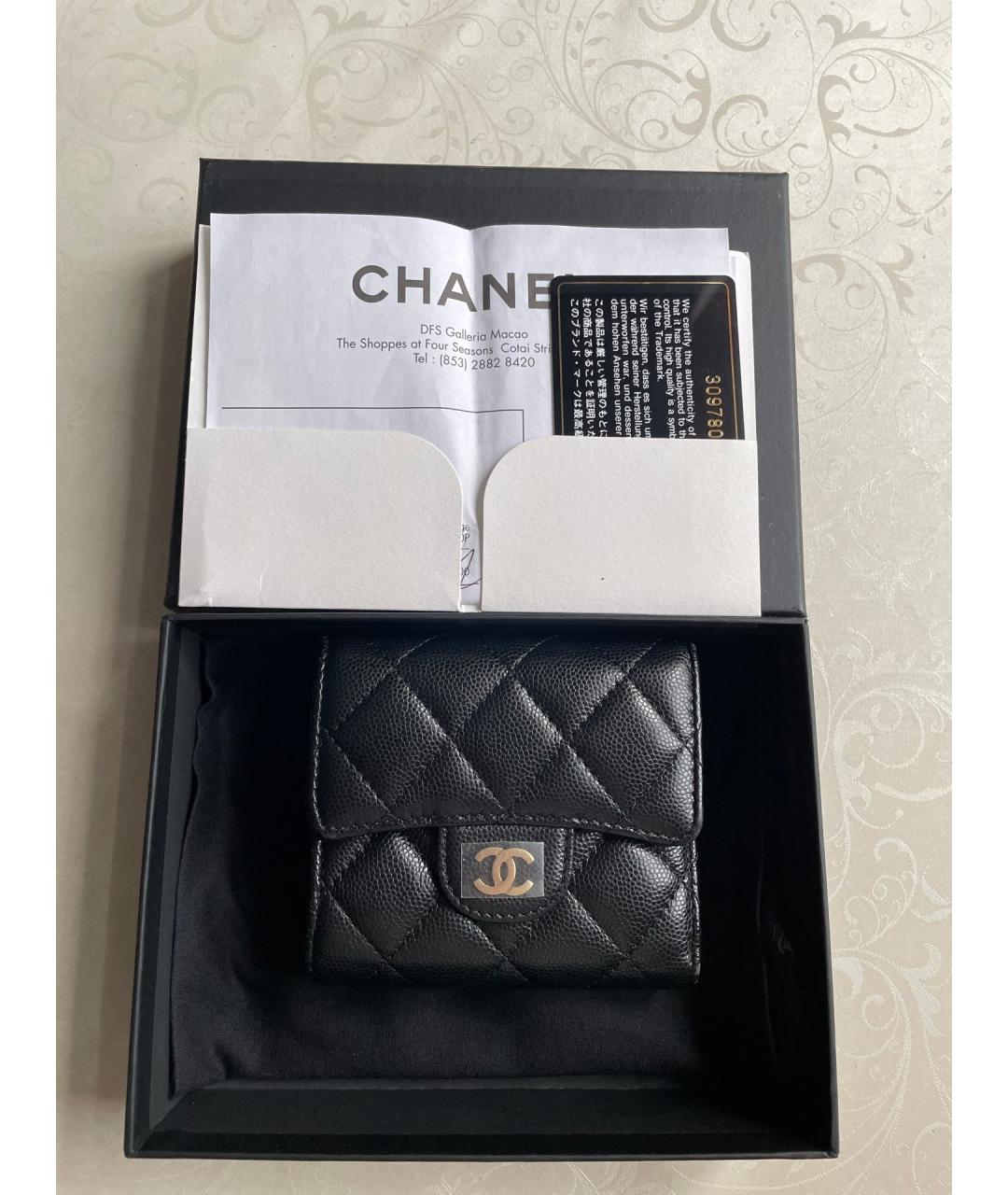 CHANEL Черный кошелек, фото 7