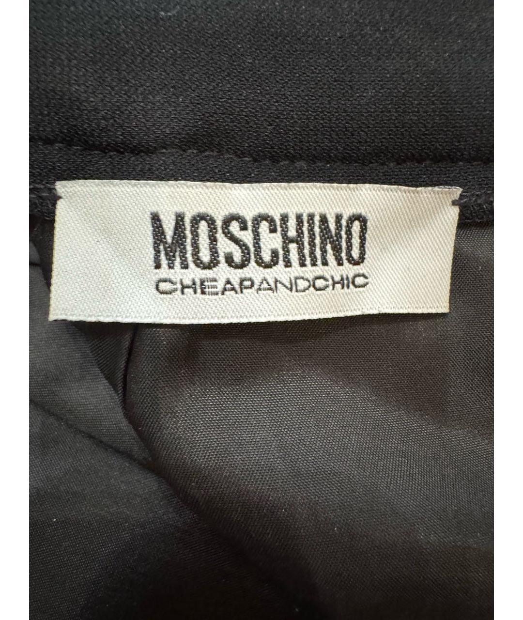 MOSCHINO Черная хлопковая юбка миди, фото 3