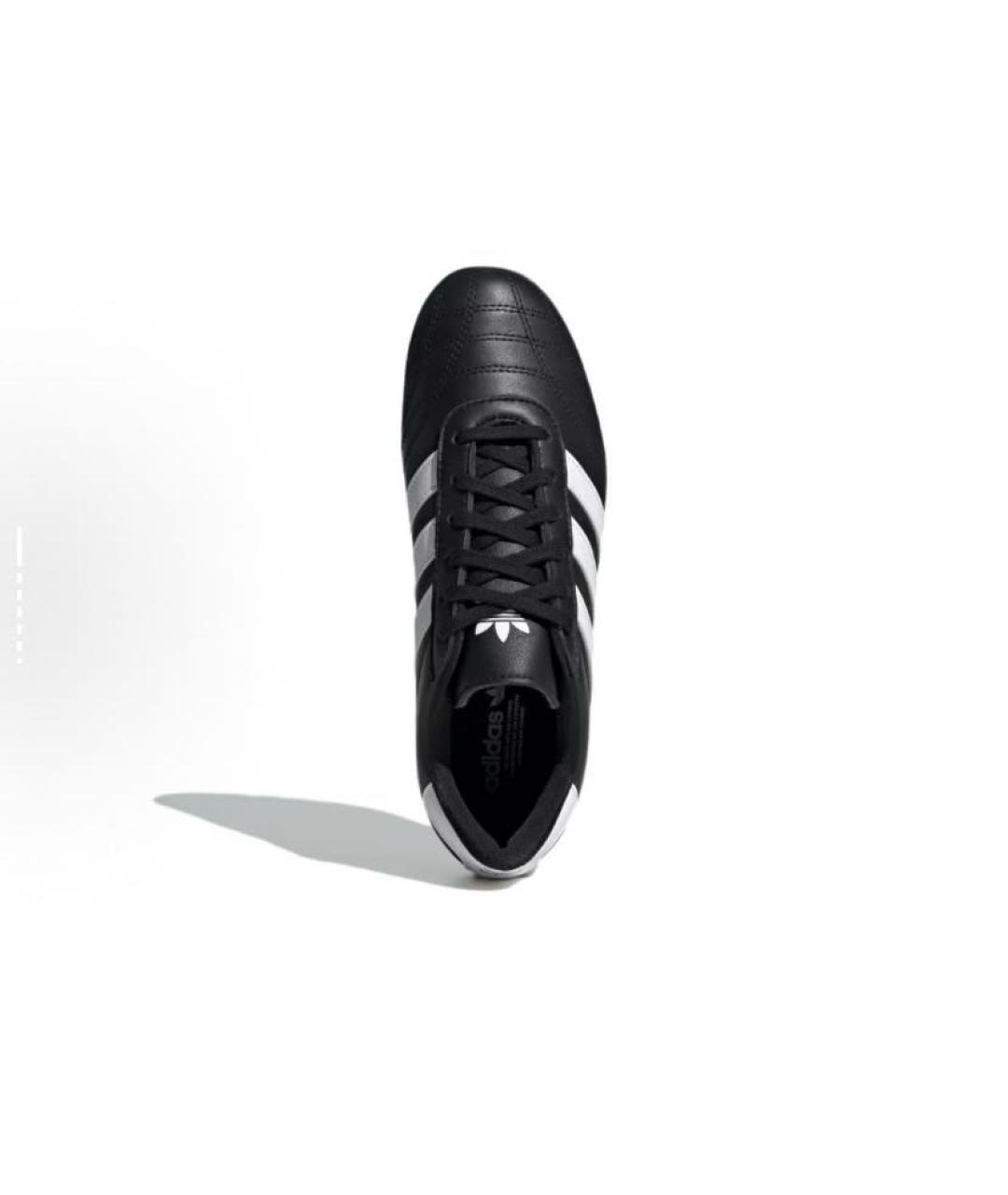 ADIDAS Черные кожаные кроссовки, фото 4
