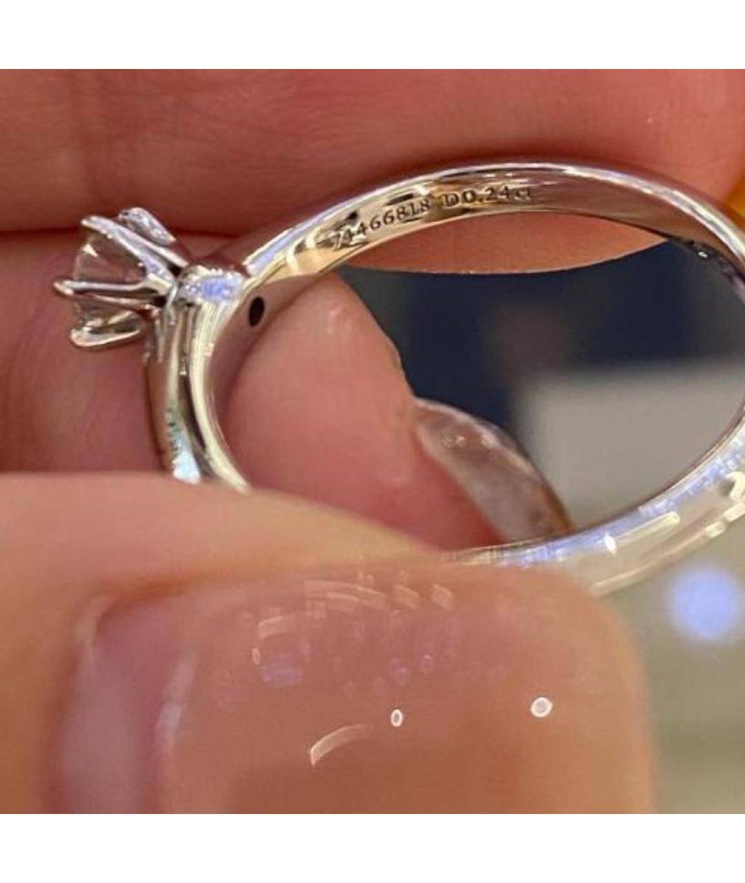 TIFFANY&CO Серебряное платиновое кольцо, фото 6
