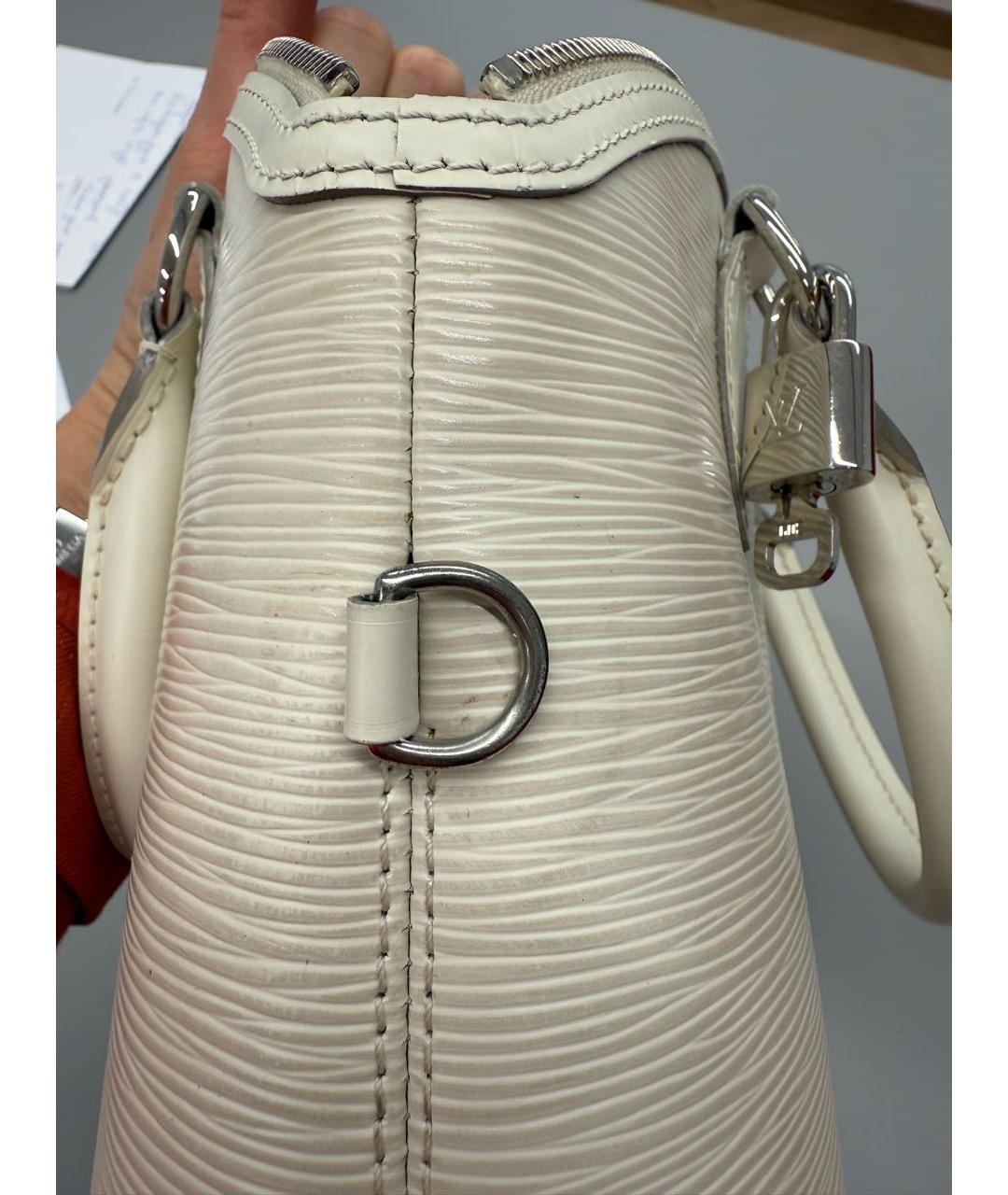 LOUIS VUITTON Бежевая кожаная сумка тоут, фото 7