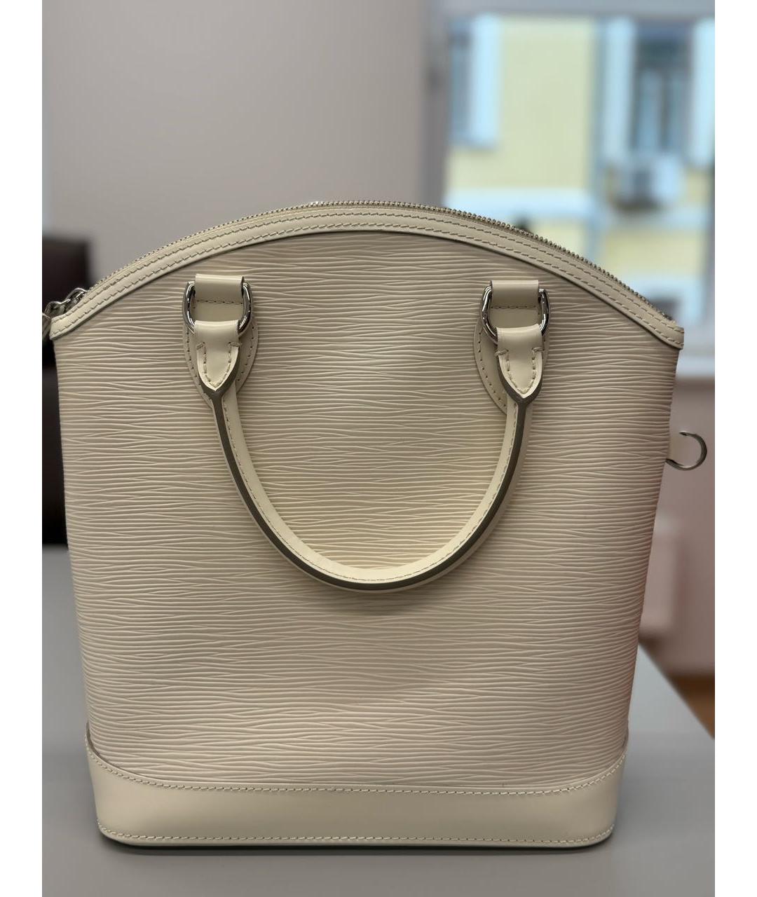 LOUIS VUITTON Бежевая кожаная сумка тоут, фото 2