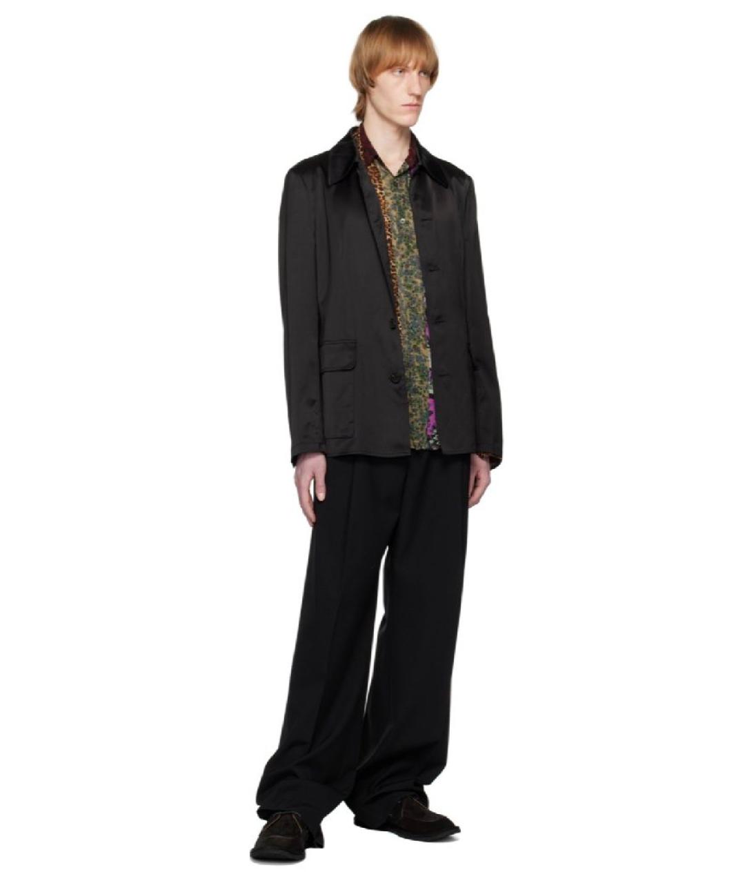 DRIES VAN NOTEN Черные замшевые лоферы, фото 4