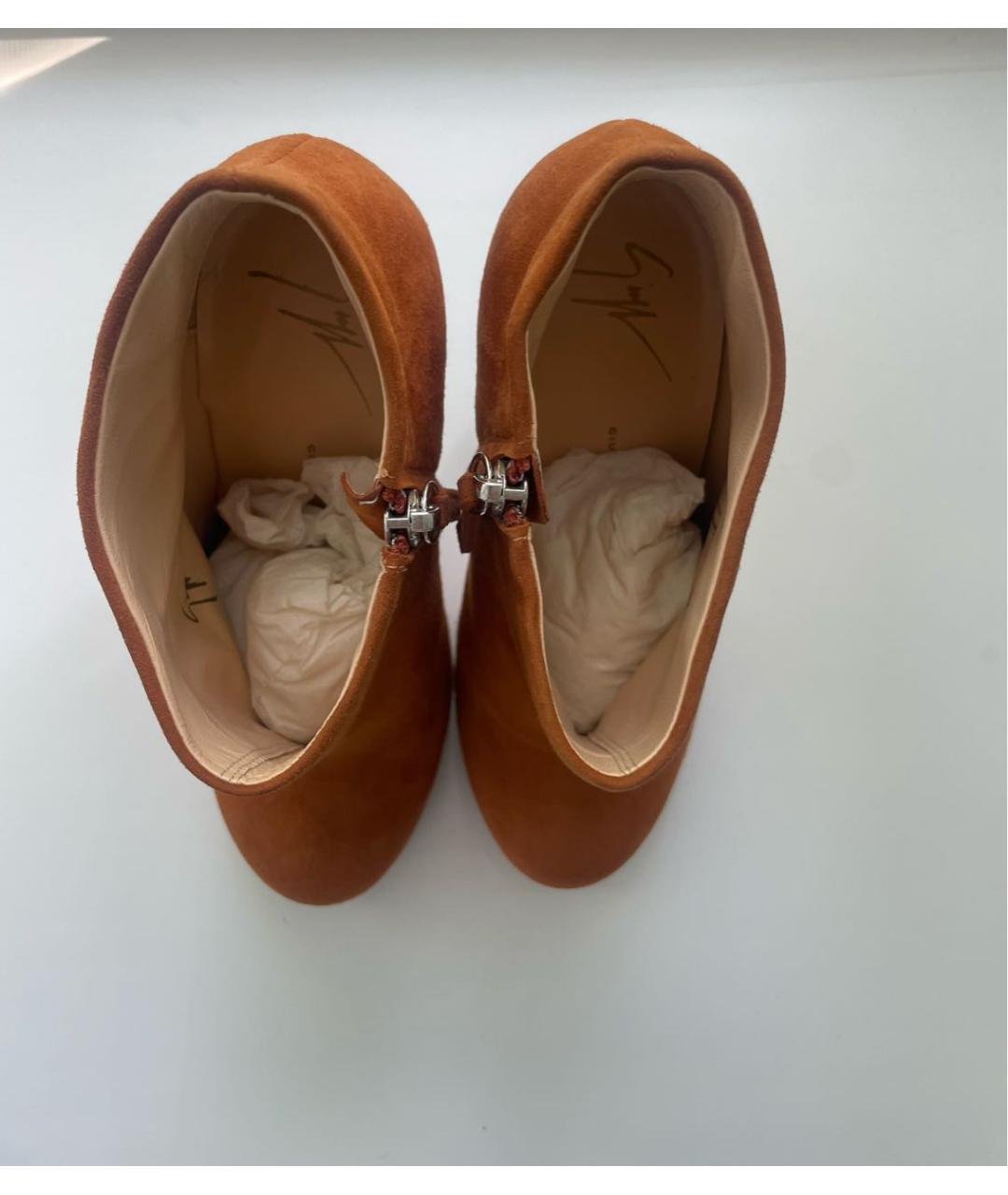 GIUSEPPE ZANOTTI DESIGN Коричневые замшевые ботильоны, фото 2