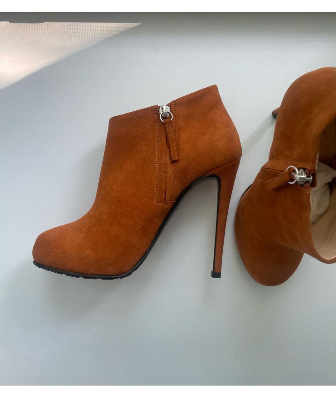 GIUSEPPE ZANOTTI DESIGN Коричневые замшевые ботильоны, фото 5