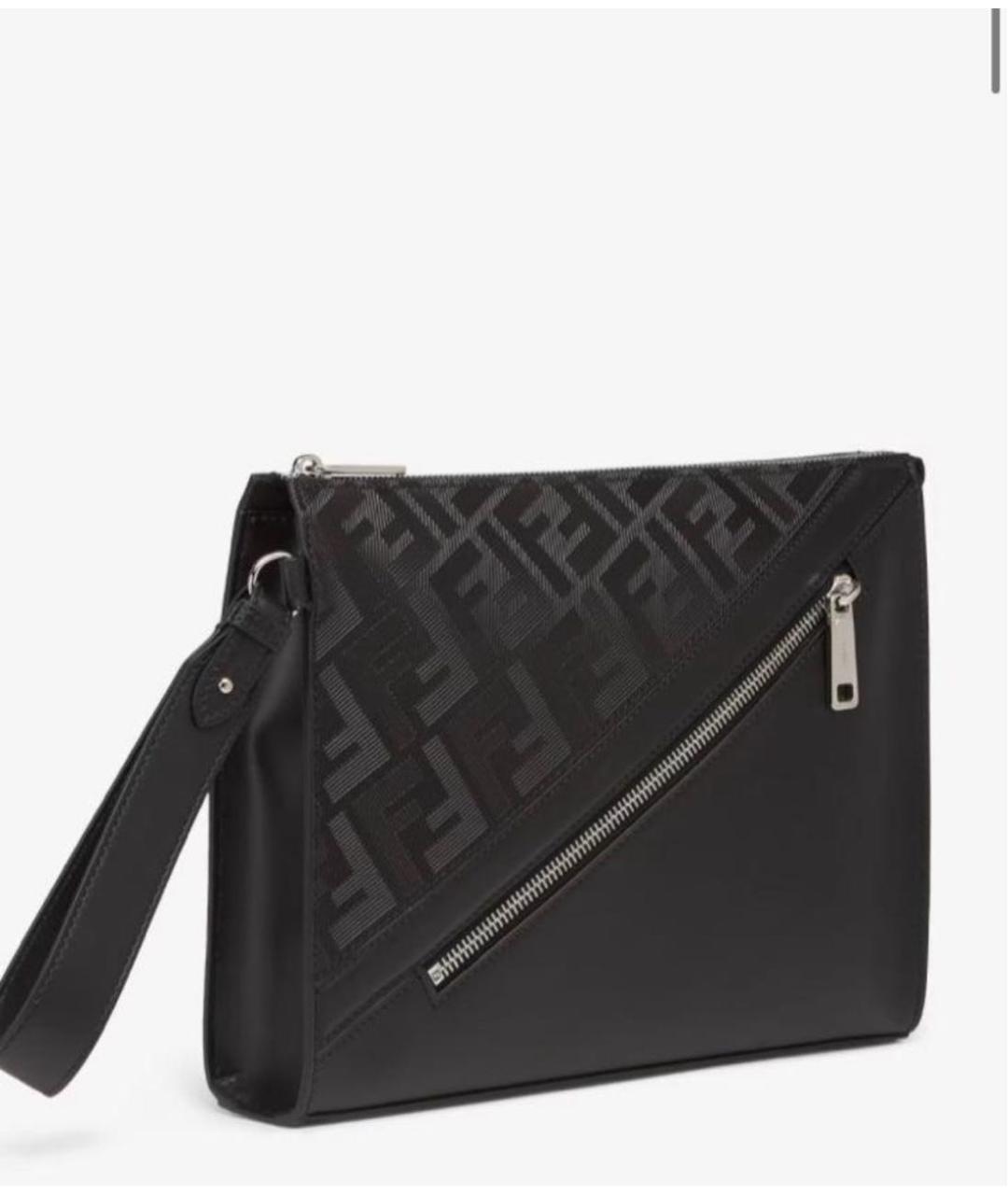 FENDI Черная кожаная папка для документов, фото 3
