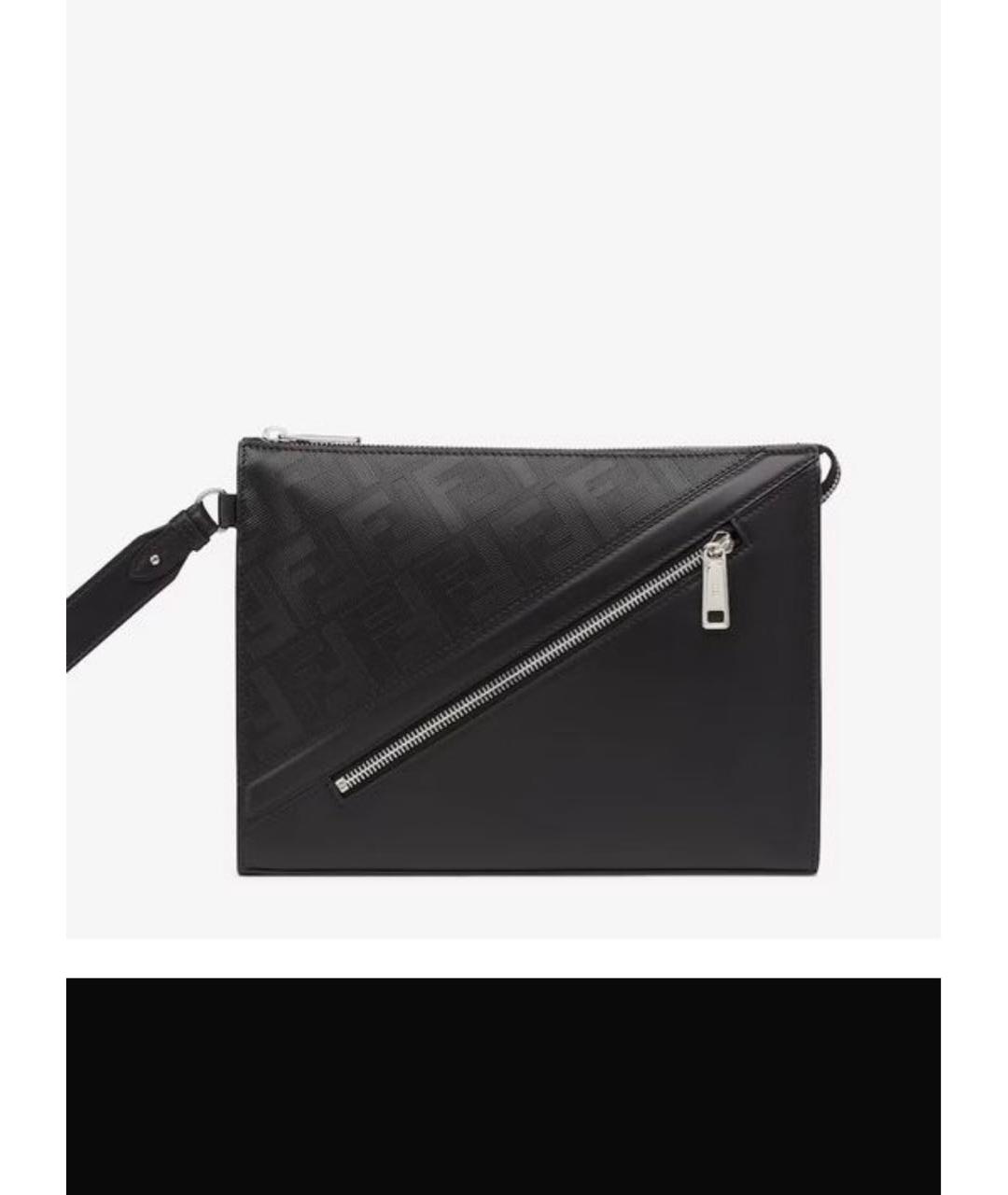 FENDI Черная кожаная папка для документов, фото 2