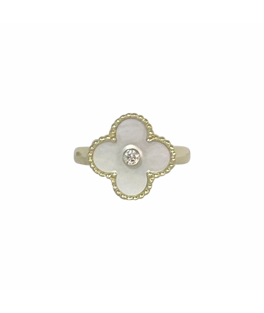VAN CLEEF & ARPELS Белое кольцо из желтого золота, фото 1