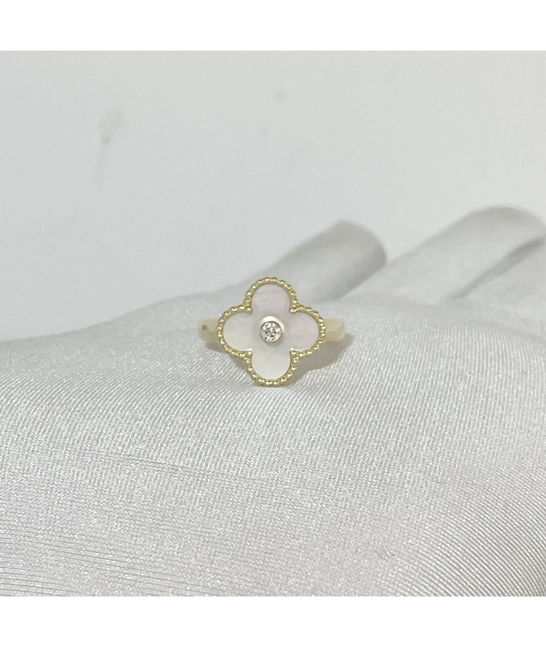 VAN CLEEF & ARPELS Белое кольцо из желтого золота, фото 4