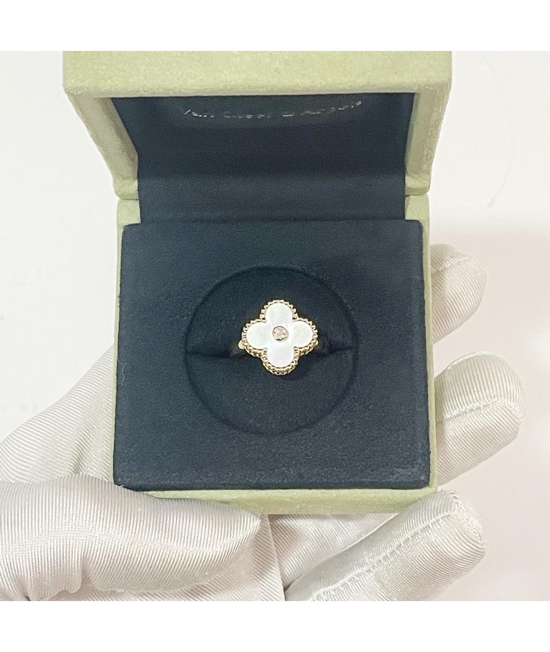 VAN CLEEF & ARPELS Белое кольцо из желтого золота, фото 3