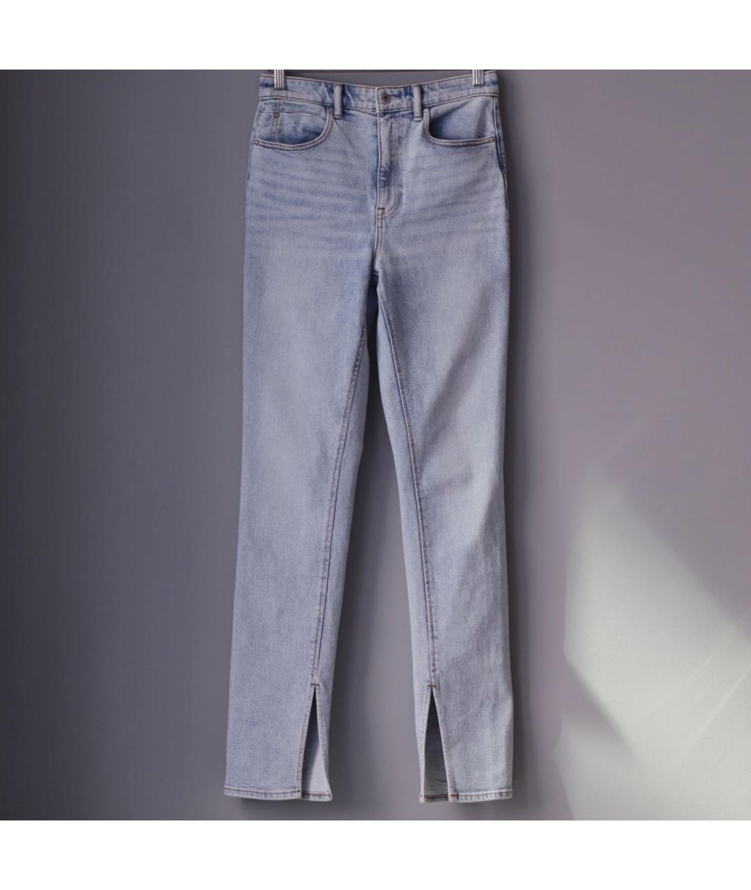 ALEXANDER WANG Голубые хлопко-эластановые джинсы слим, фото 3