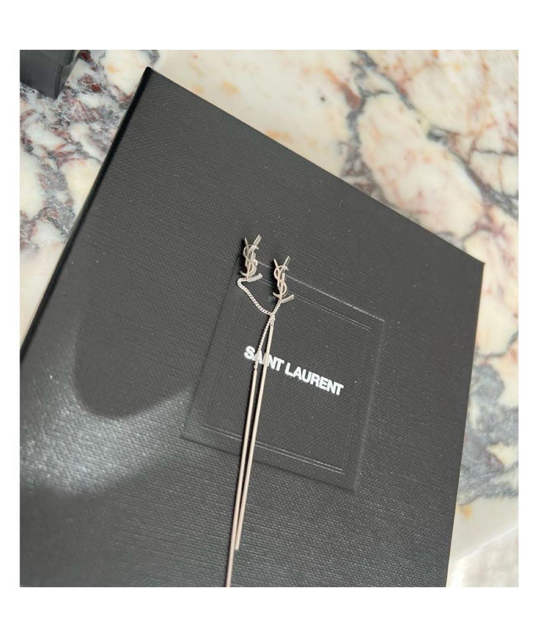 SAINT LAURENT Серебряные серьги, фото 3