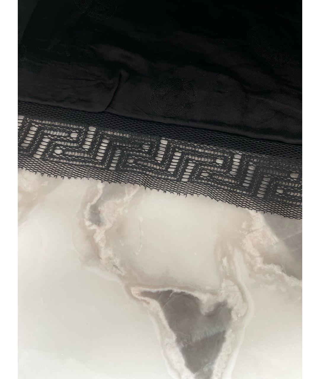 VERSACE Черная хлопковая юбка мини, фото 4