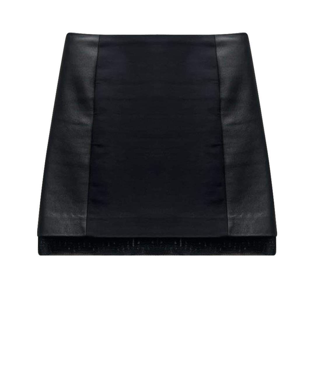 VERSACE Черная хлопковая юбка мини, фото 1