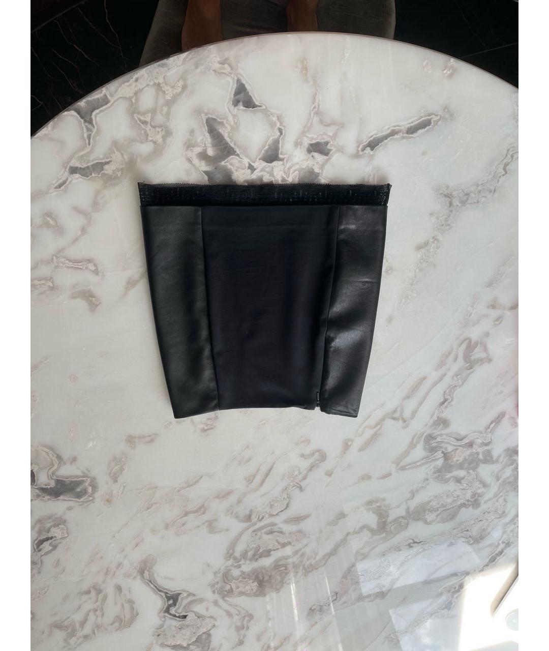 VERSACE Черная хлопковая юбка мини, фото 2
