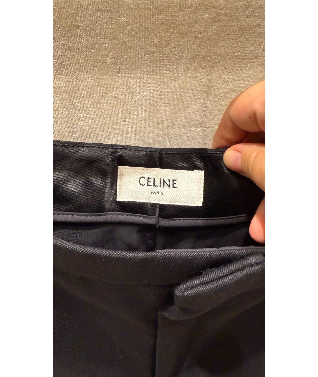 CELINE Черные шерстяные шорты, фото 3