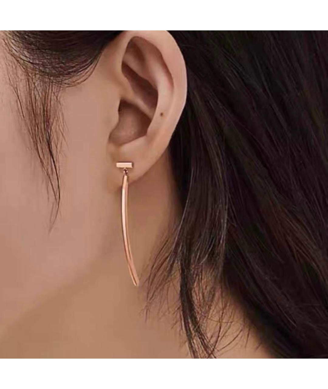 TIFFANY&CO Розовые серьги из розового золота, фото 7