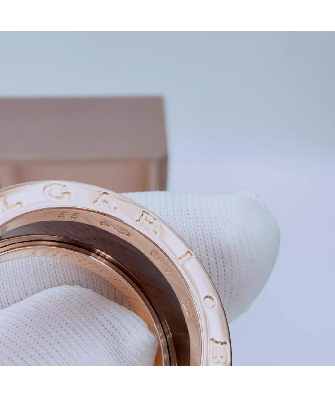 BVLGARI Черное кольцо из розового золота, фото 7
