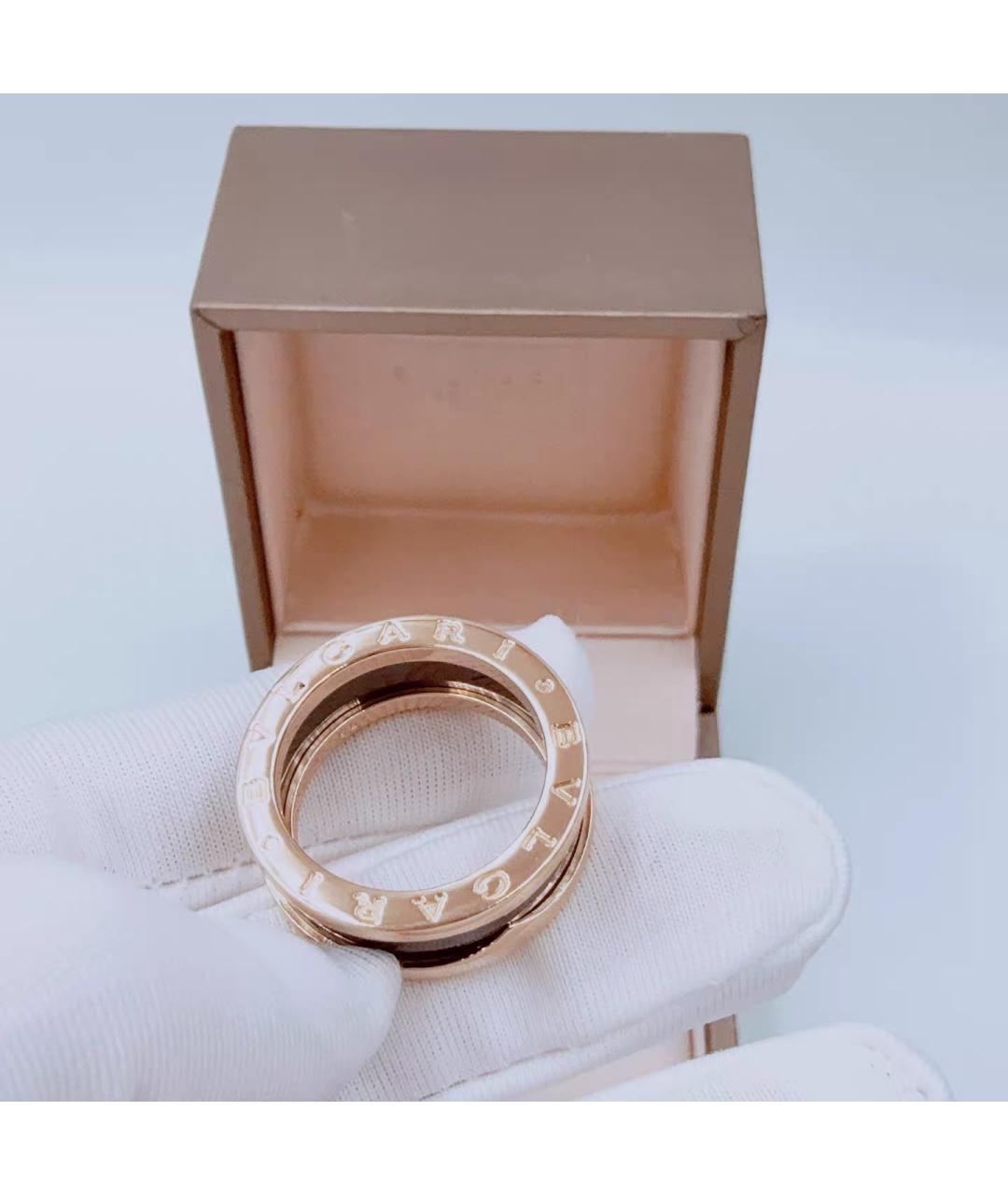 BVLGARI Черное кольцо из розового золота, фото 6
