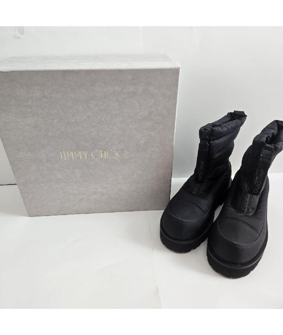 JIMMY CHOO Черные текстильные ботинки, фото 3
