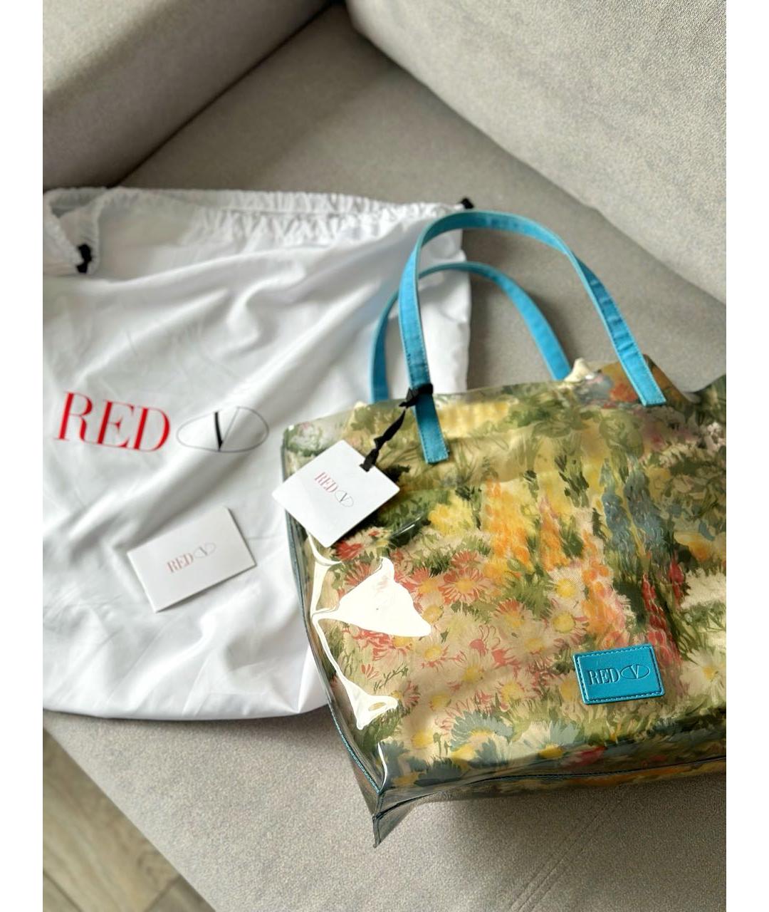 RED VALENTINO Голубая сумка тоут, фото 2