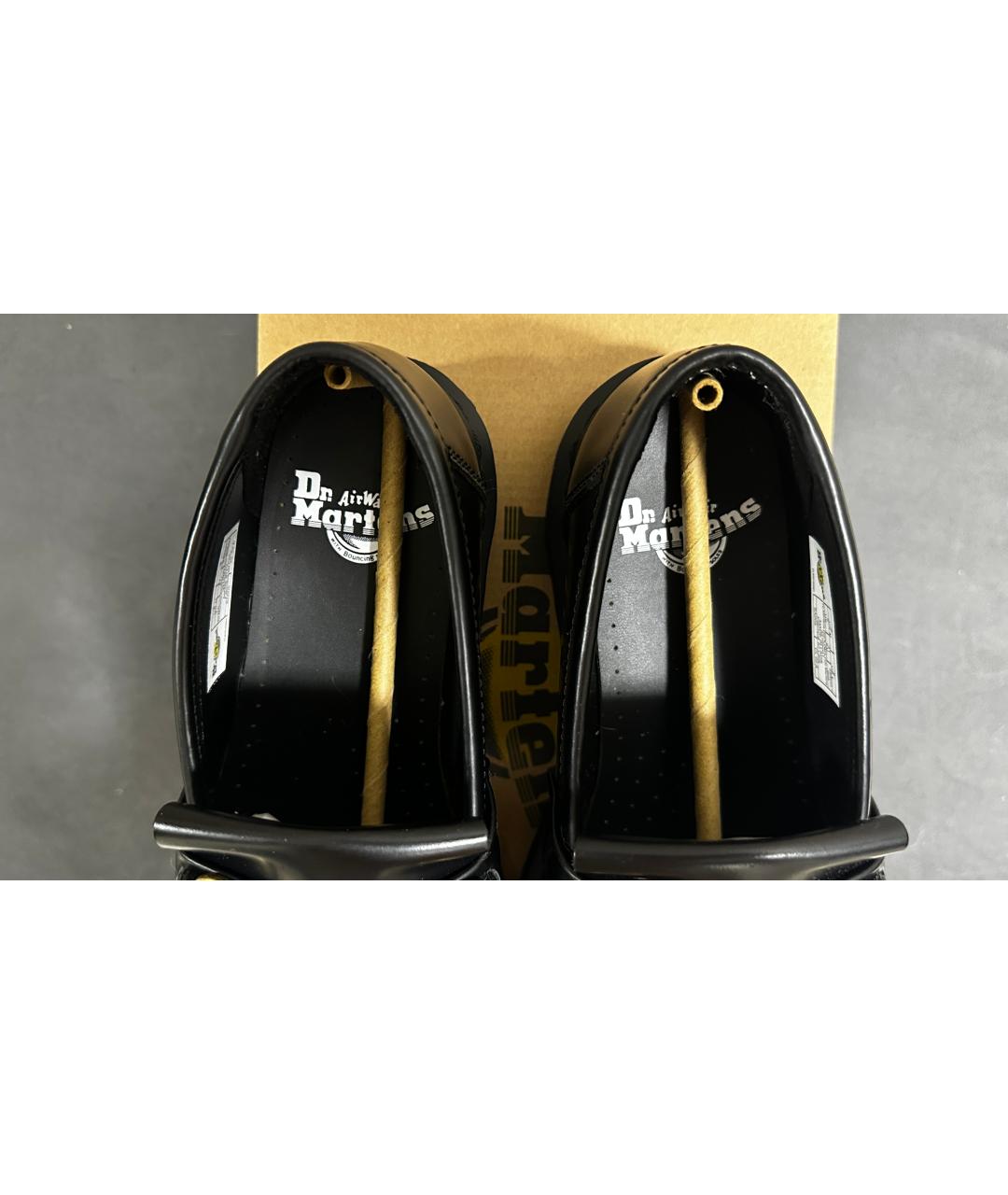 DR. MARTENS Черные кожаные лоферы, фото 4