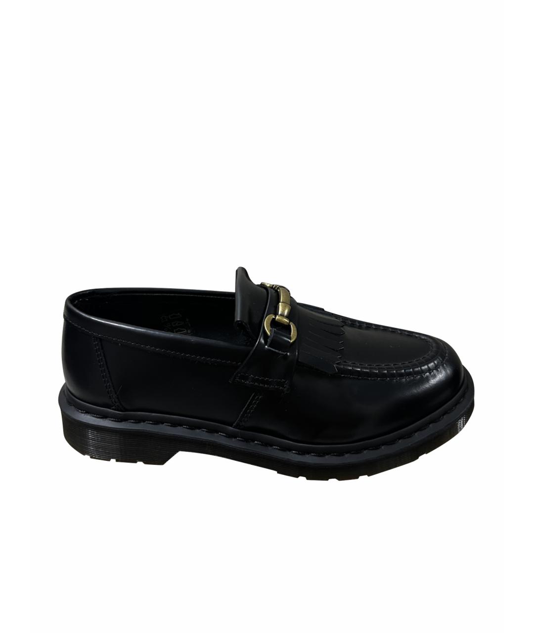 DR. MARTENS Черные кожаные лоферы, фото 1