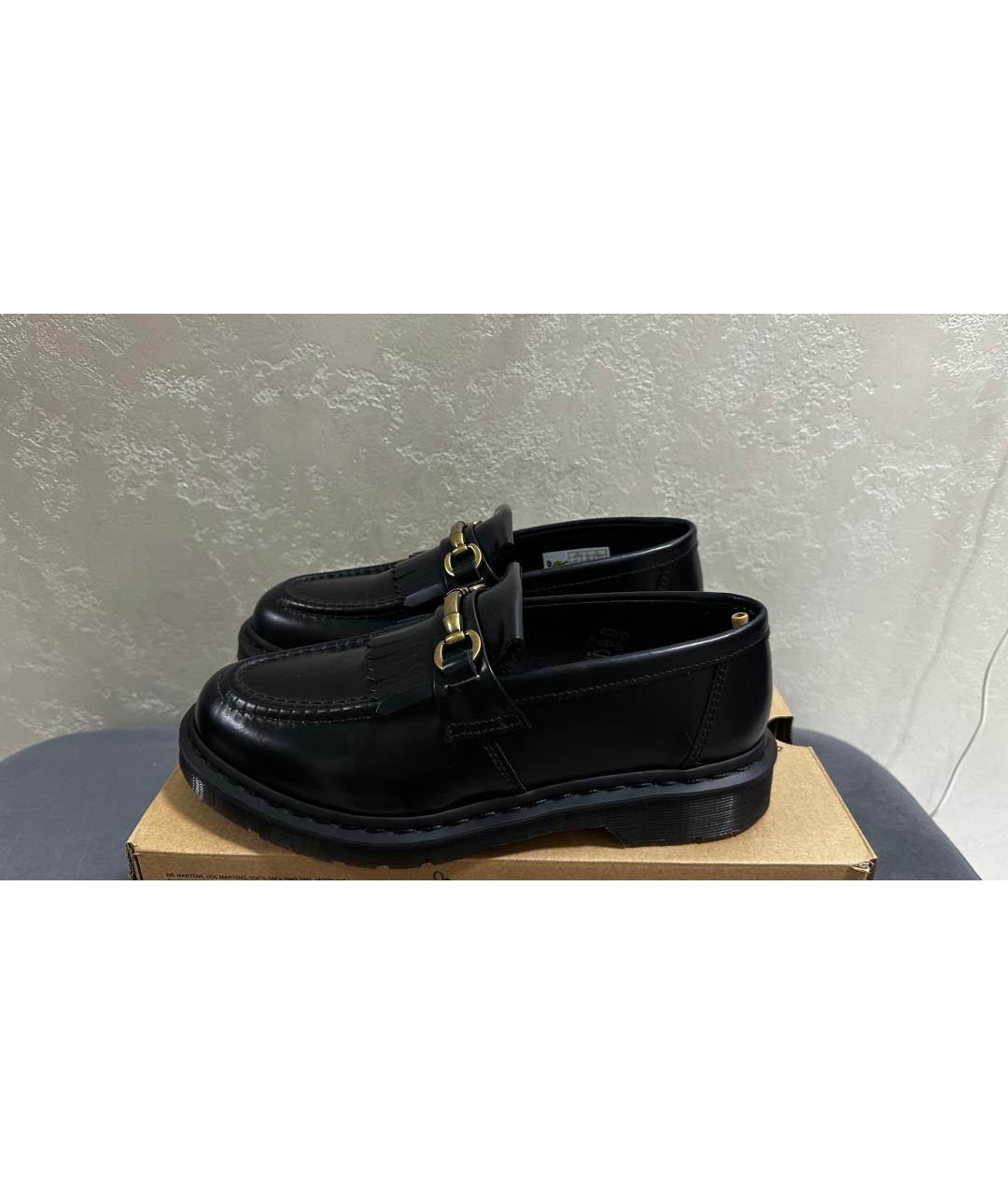 DR. MARTENS Черные кожаные лоферы, фото 9