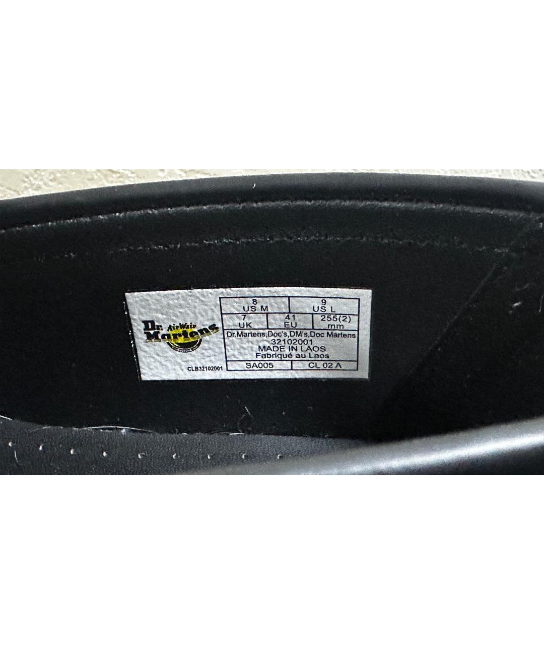 DR. MARTENS Черные кожаные лоферы, фото 6