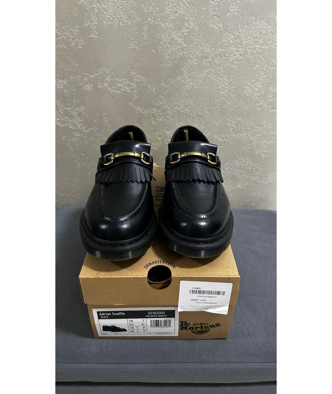 DR. MARTENS Черные кожаные лоферы, фото 3