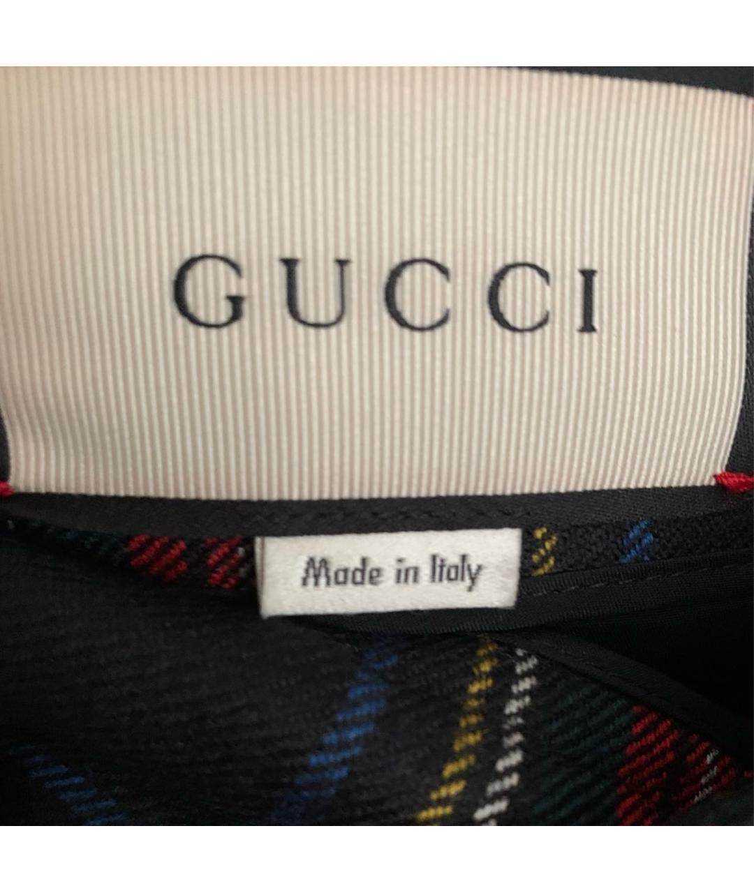 GUCCI Красные шерстяные прямые брюки, фото 4