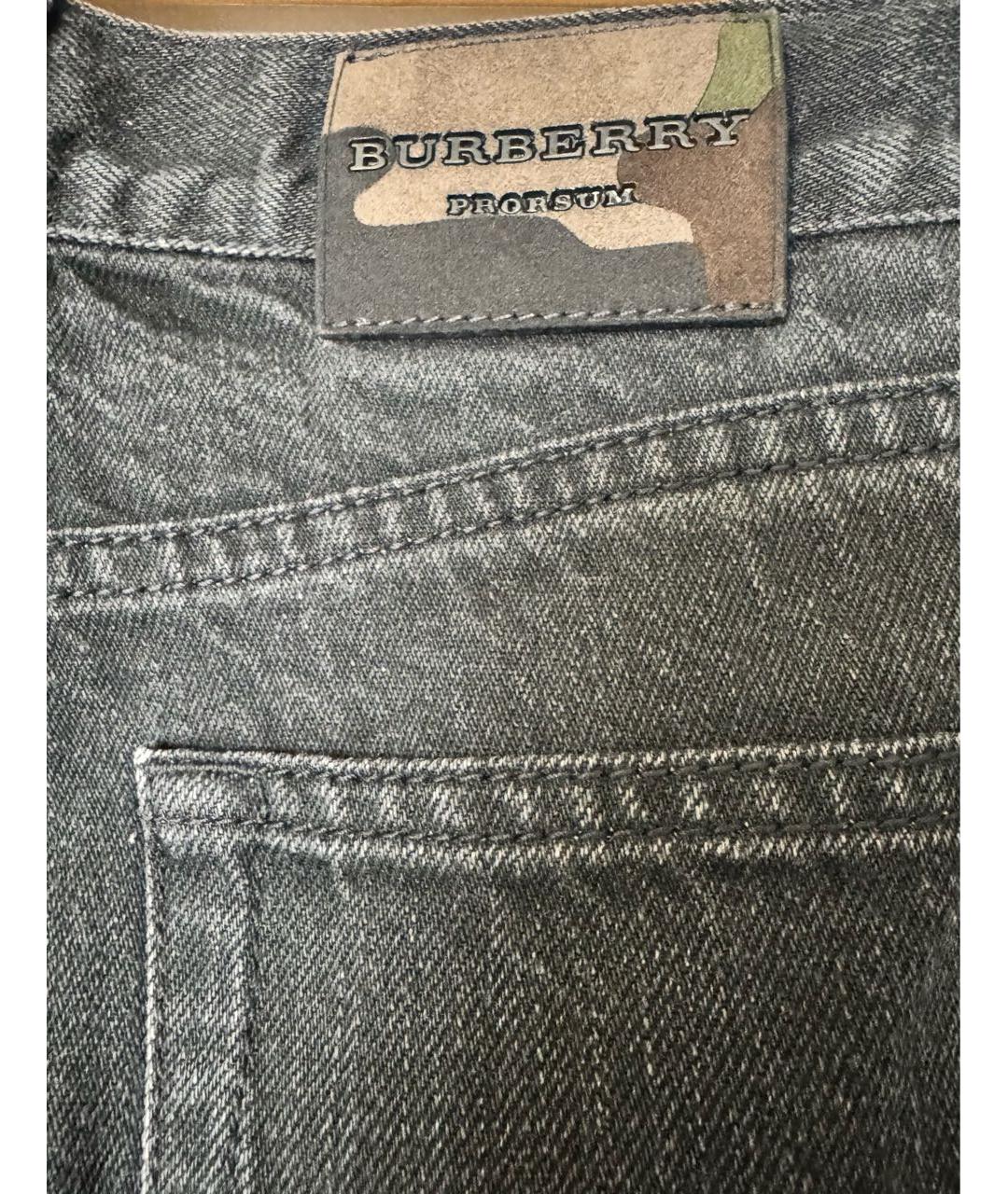 BURBERRY Черные хлопковые джинсы скинни, фото 3