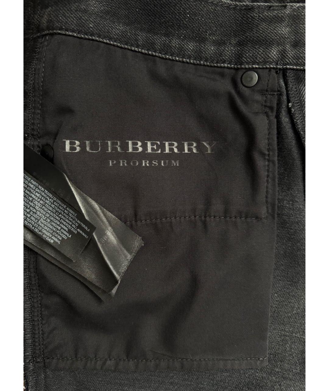 BURBERRY Черные хлопковые джинсы скинни, фото 4