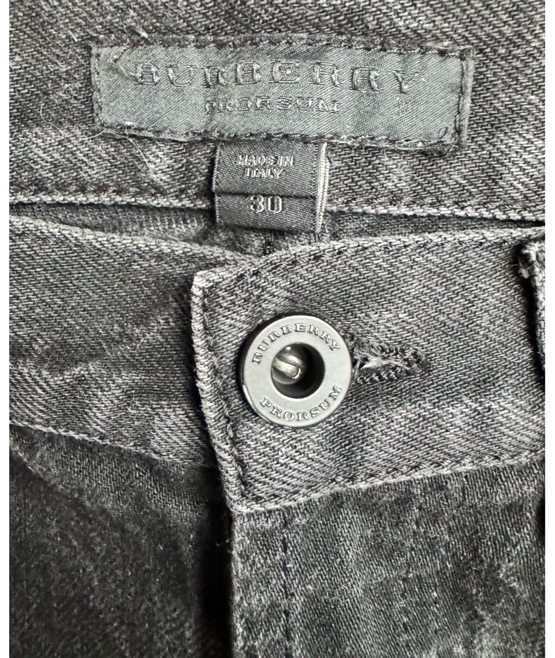 BURBERRY Черные хлопковые джинсы скинни, фото 6