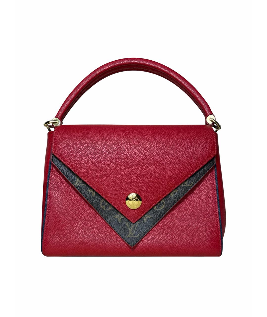 LOUIS VUITTON Красная кожаная сумка с короткими ручками, фото 1