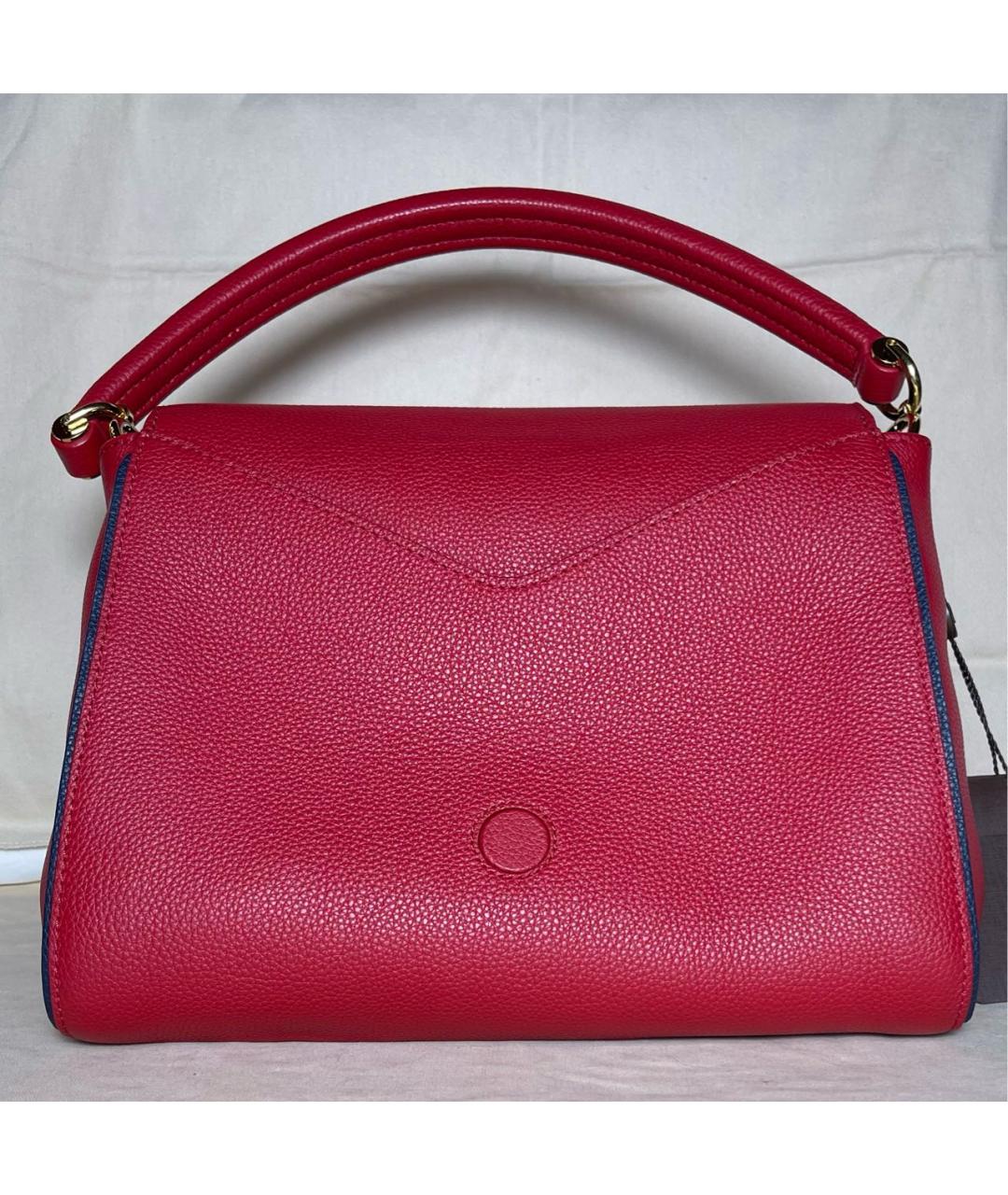 LOUIS VUITTON Красная кожаная сумка с короткими ручками, фото 3