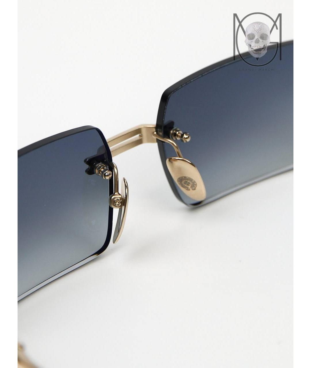 CHROME HEARTS Золотые металлические солнцезащитные очки, фото 4