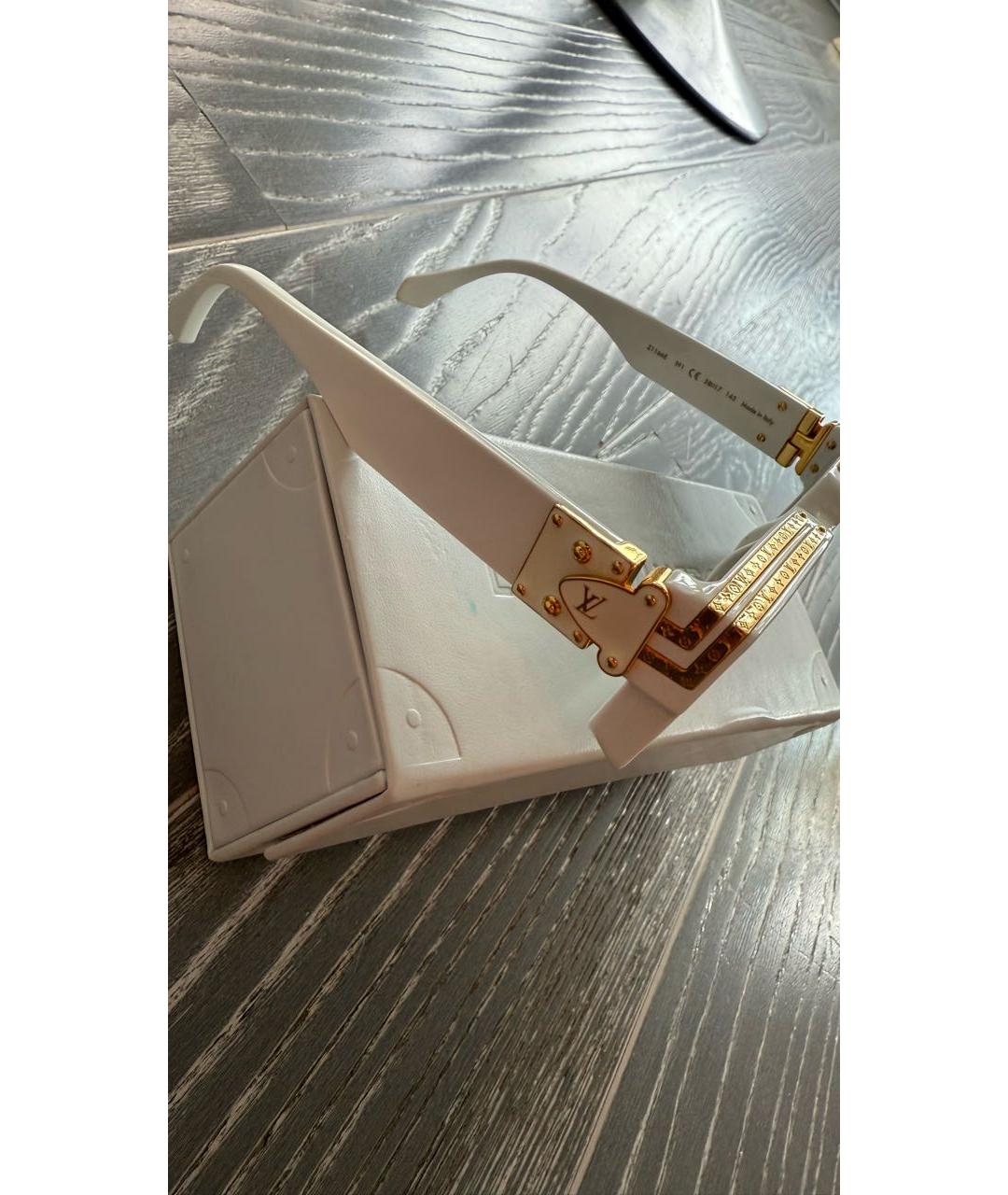 LOUIS VUITTON Белые пластиковые солнцезащитные очки, фото 2