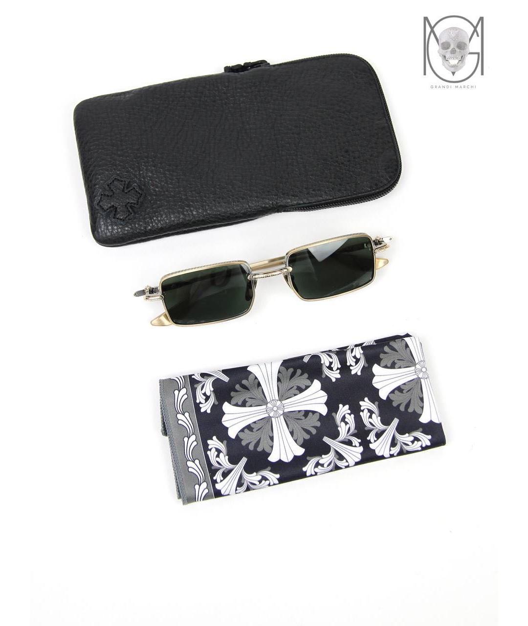 CHROME HEARTS Золотые металлические солнцезащитные очки, фото 6