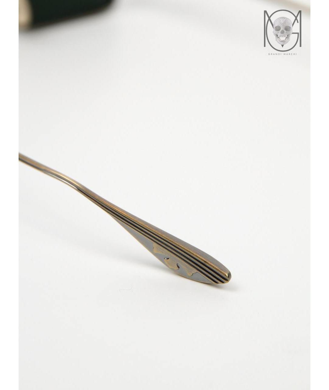 CHROME HEARTS Золотые металлические солнцезащитные очки, фото 4
