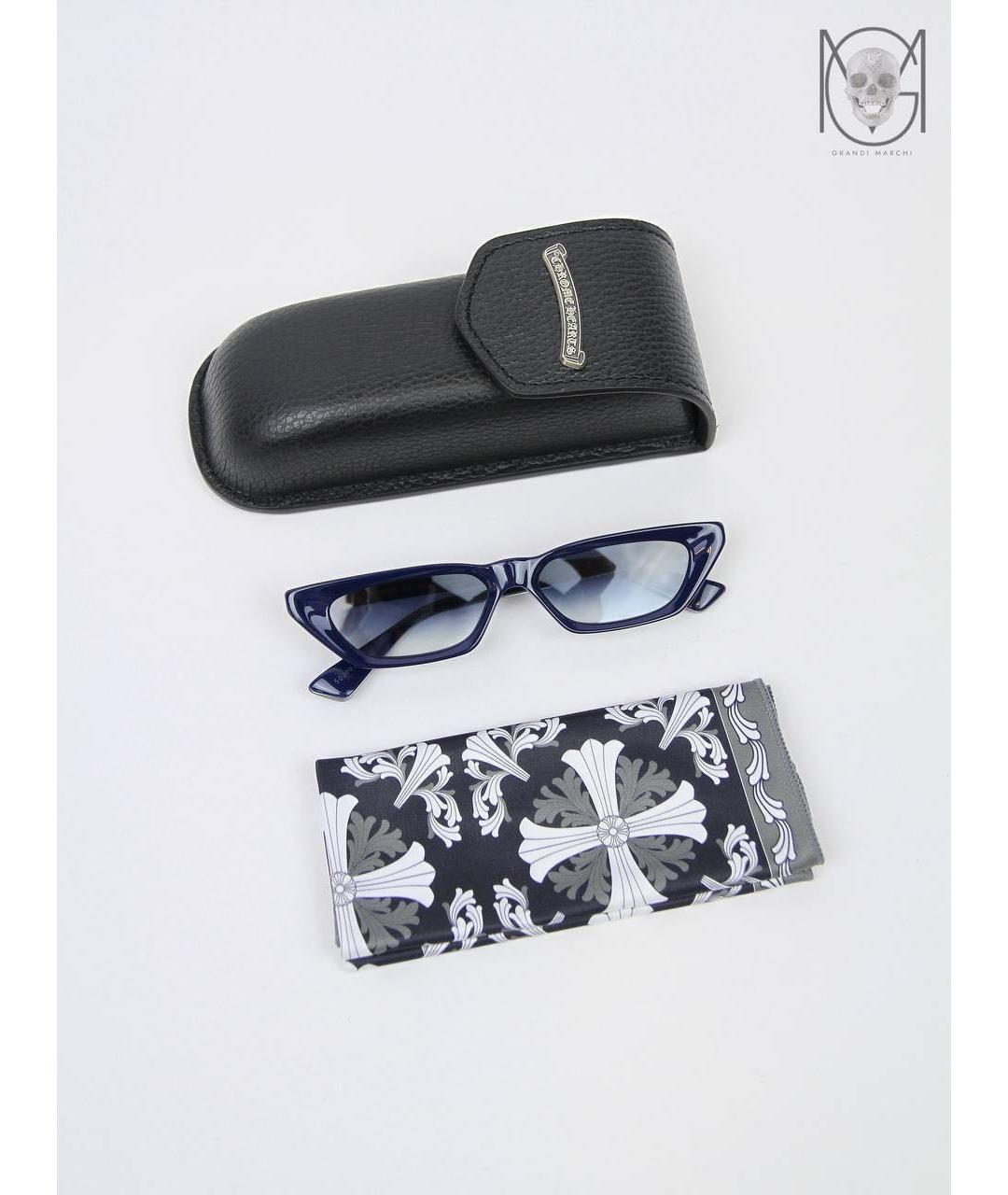 CHROME HEARTS Синие пластиковые солнцезащитные очки, фото 5