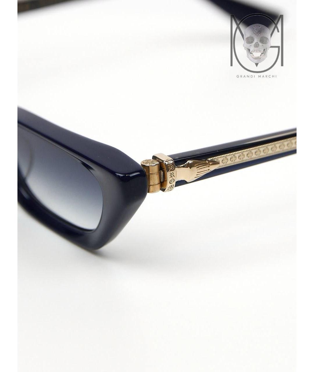 CHROME HEARTS Синие пластиковые солнцезащитные очки, фото 3