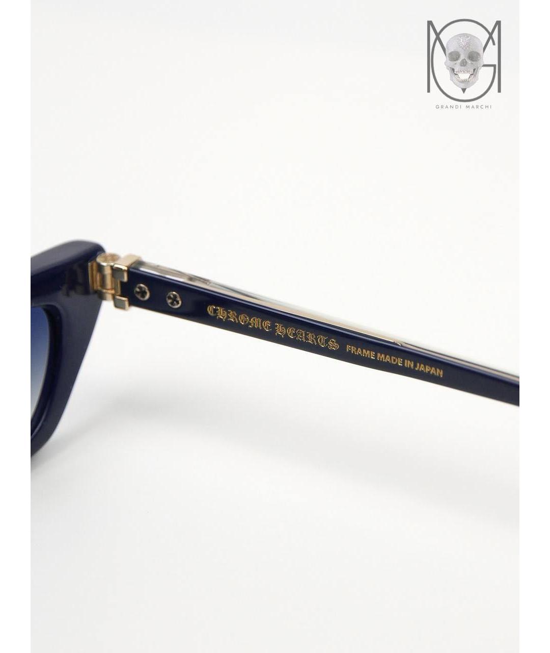 CHROME HEARTS Синие пластиковые солнцезащитные очки, фото 4