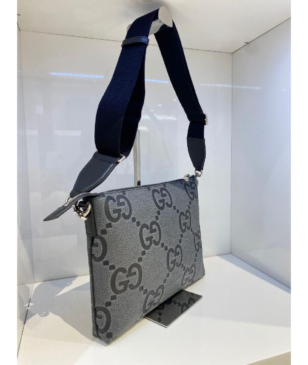 GUCCI Серая кожаная сумка на плечо, фото 2